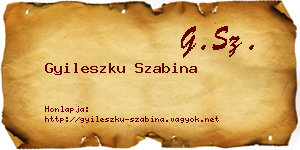 Gyileszku Szabina névjegykártya